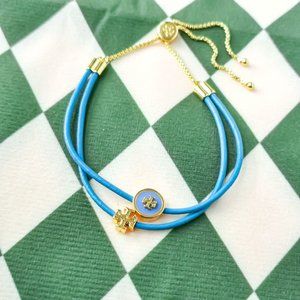 Tory Burch Kira Enamel Slider Bracelet blue